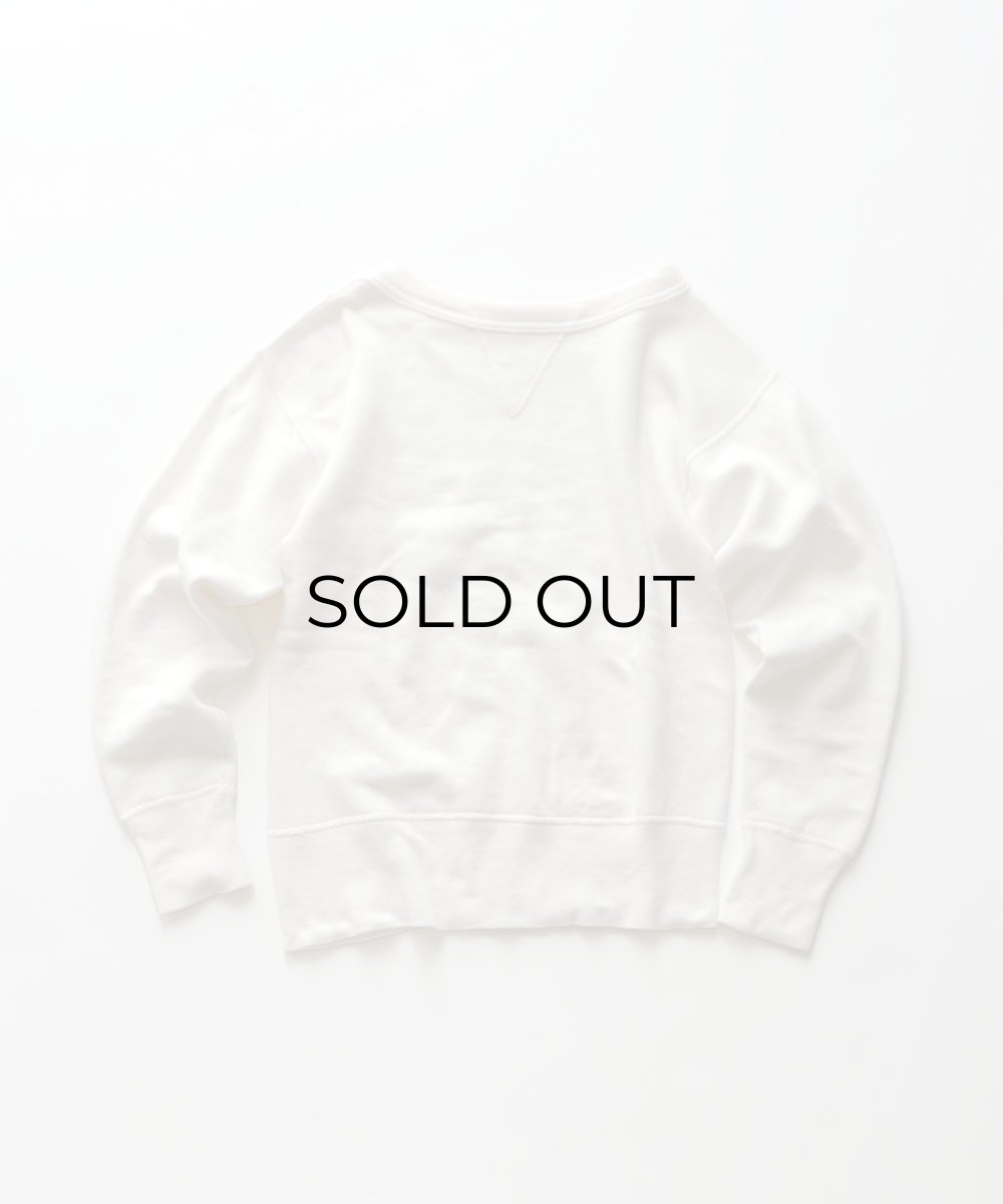画像1: 60's UNKNOWN BRAND COTTON PLAIN FRONT V CREW NECK SWEAT (1)
