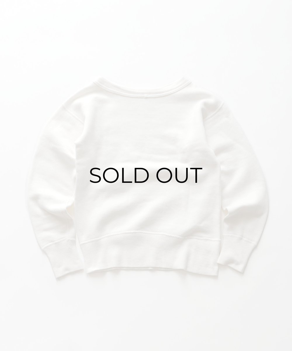 画像2: 60's UNKNOWN BRAND COTTON PLAIN FRONT V CREW NECK SWEAT (2)