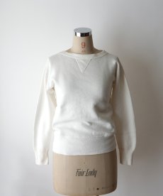 画像13: 60's UNKNOWN BRAND COTTON PLAIN FRONT V CREW NECK SWEAT (13)