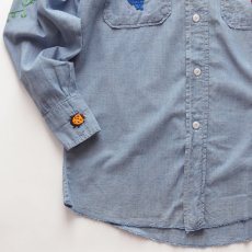 画像5: 〜70's WASHINGTON DEE CEE COTTON CHAMBRAY HAND EMBROIDERED CUSTOM SHIRT (5)
