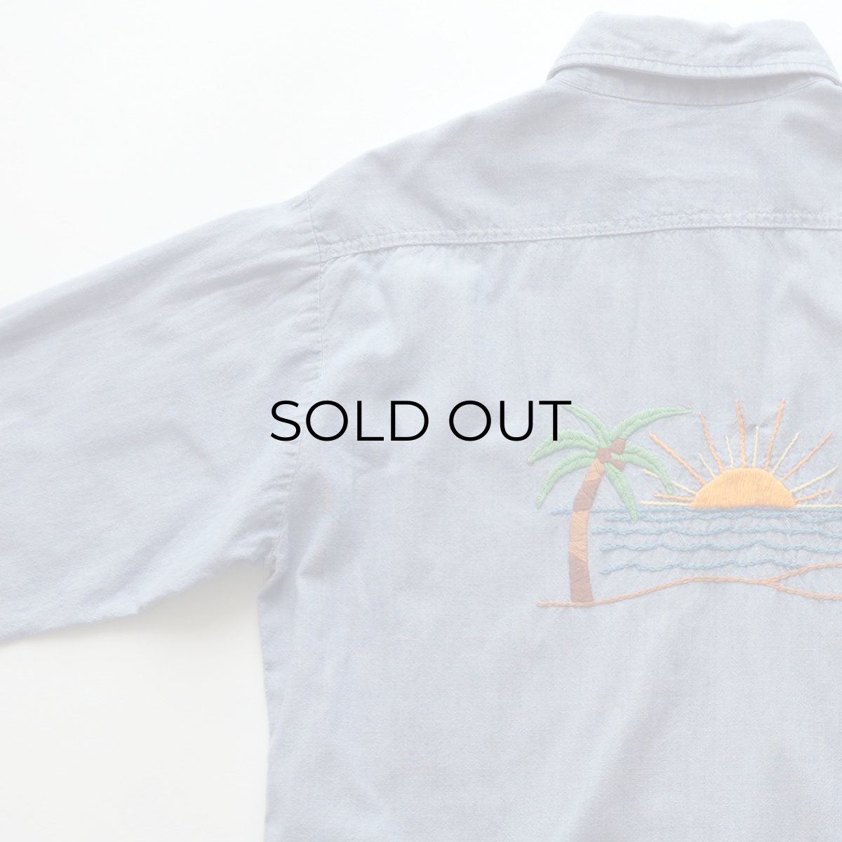 画像7: 〜70's WASHINGTON DEE CEE COTTON CHAMBRAY HAND EMBROIDERED CUSTOM SHIRT (7)