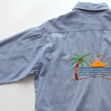 画像7: 〜70's WASHINGTON DEE CEE COTTON CHAMBRAY HAND EMBROIDERED CUSTOM SHIRT (7)