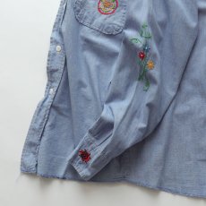 画像6: 〜70's WASHINGTON DEE CEE COTTON CHAMBRAY HAND EMBROIDERED CUSTOM SHIRT (6)