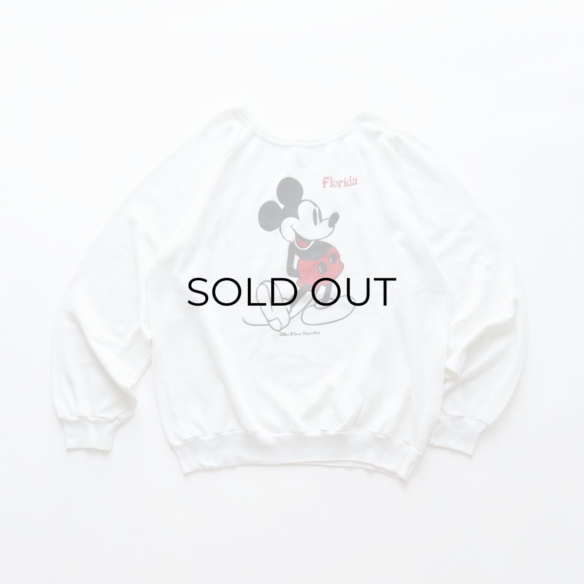 画像1: 〜80's UNKNOWN BRAND MICKEY PRINT CREW NECK SWEAT "Florida" (1)