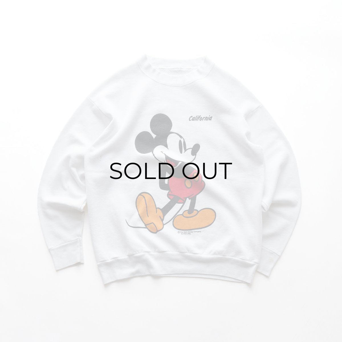 画像1: 80's Sherry MICKEY PRINT CREW NECK SWEAT "California" (1)