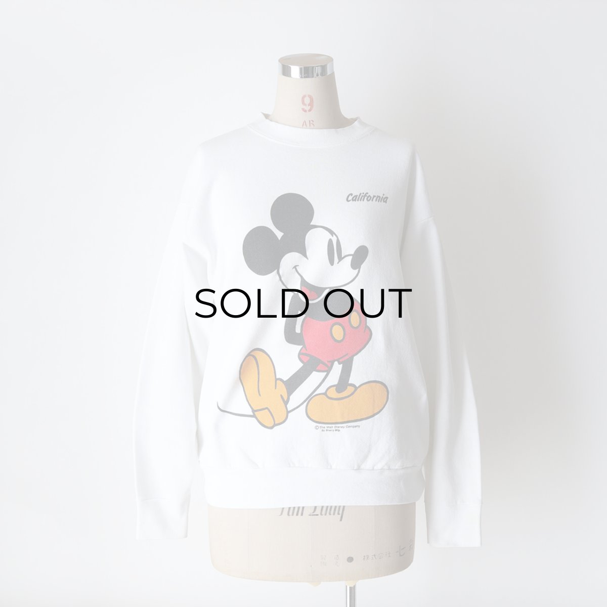 画像12: 80's Sherry MICKEY PRINT CREW NECK SWEAT "California" (12)