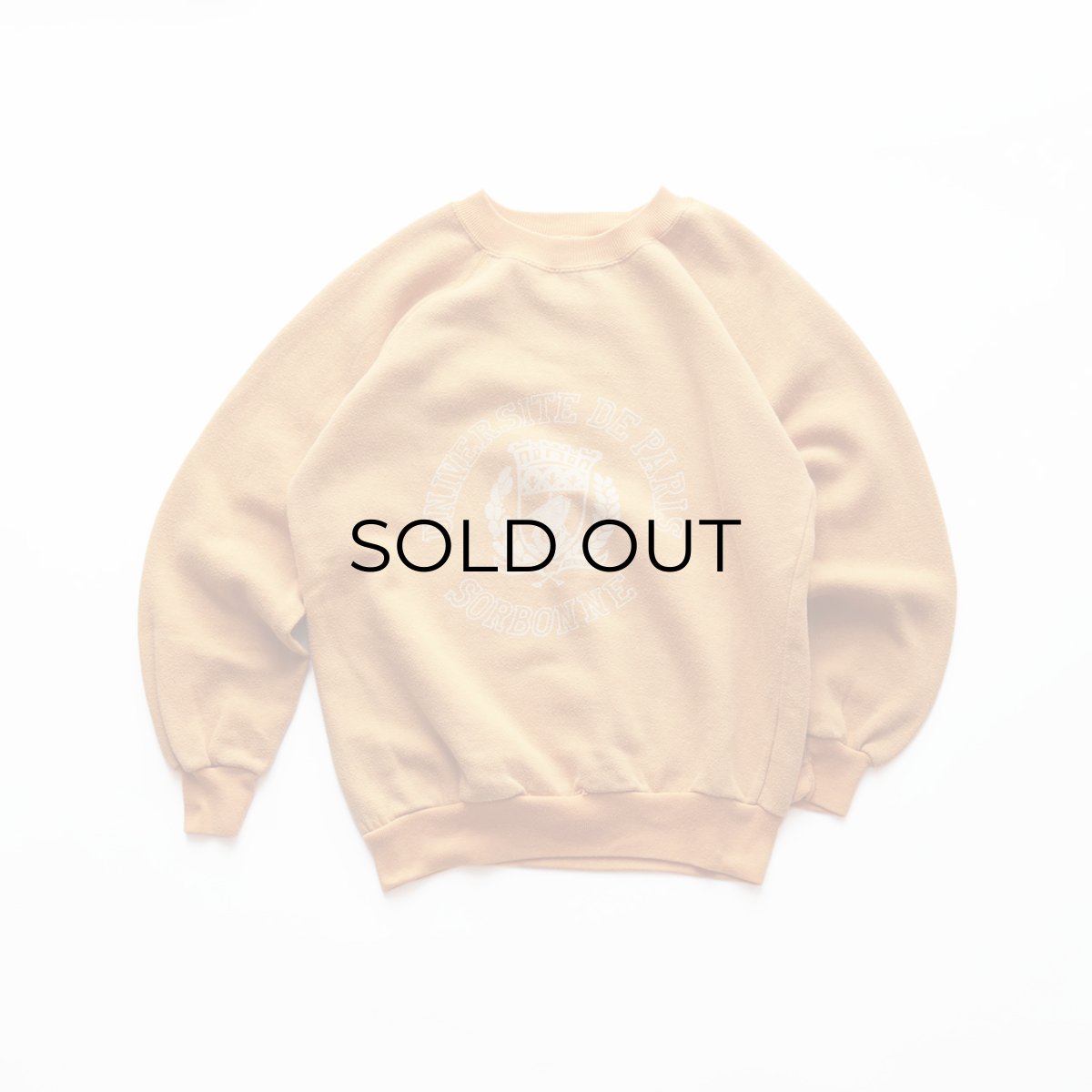 画像1: 〜80's UNKNOWN BRAND PRINT CREW NECK SWEAT "UNIVERSITE DE PARIS" "fabrique au Portugal" (1)