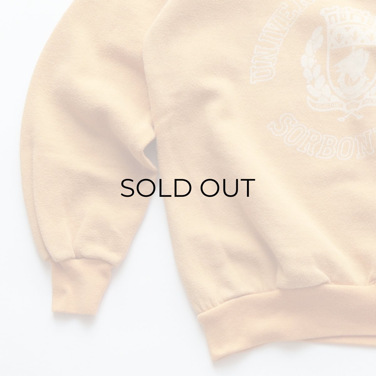 画像4: 〜80's UNKNOWN BRAND PRINT CREW NECK SWEAT "UNIVERSITE DE PARIS" "fabrique au Portugal" (4)