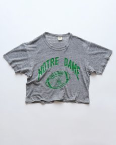 画像1: 〜80's RUSSELL  PRINT S/S CROPPED TEE "NOTRE DAME" (1)