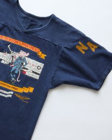 画像5: 80's UNKNOWN BRAND COTTON W-PRINT S/S V NECK FOOTBALL TEE "WILKERSON'S PANTHERS" (5)