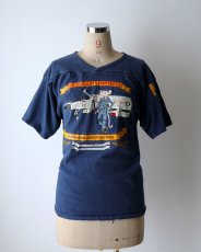 画像13: 80's UNKNOWN BRAND COTTON W-PRINT S/S V NECK FOOTBALL TEE "WILKERSON'S PANTHERS" (13)