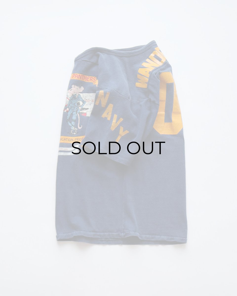 画像2: 80's UNKNOWN BRAND COTTON W-PRINT S/S V NECK FOOTBALL TEE "WILKERSON'S PANTHERS" (2)