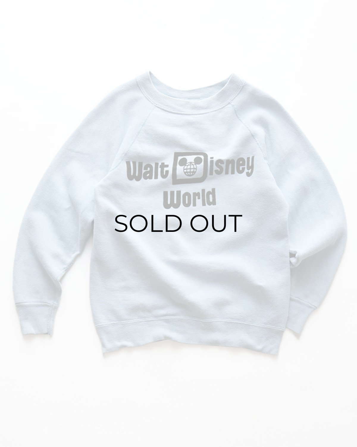 画像1: 70's Walt Disney World FLOCK PRINT CREW NECK SWEAT (1)