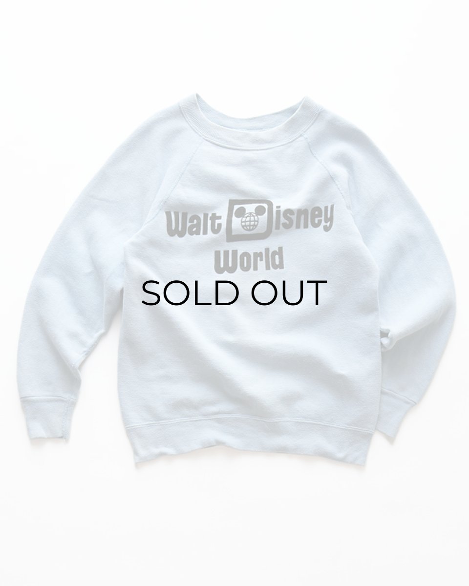 画像1: 70's Walt Disney World FLOCK PRINT CREW NECK SWEAT (1)
