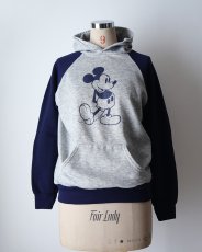 画像10: 80's Disney CASUALS "MICKEY" PRINT 2-TONE SWEAT PULLOVER PARKA (10)