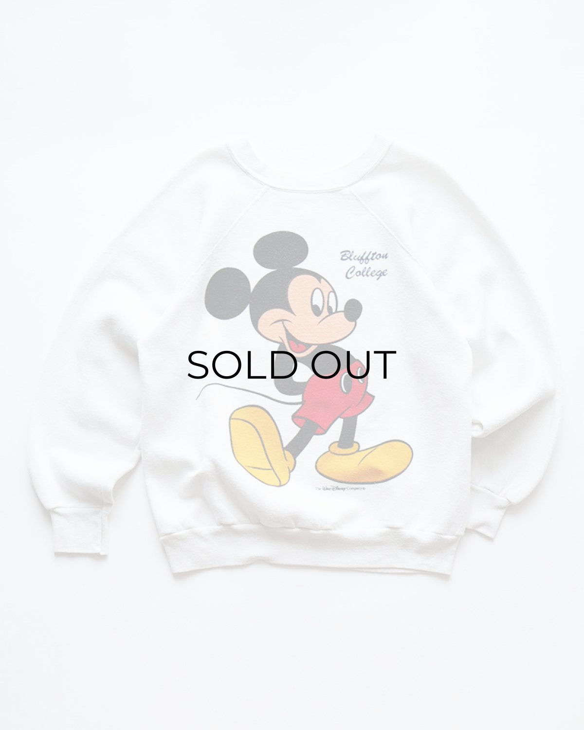 画像1: 〜90's UNKNOWN BRAND "MICKEY" PRINT CREW NECK SWEAT "Bluffton College" (1)