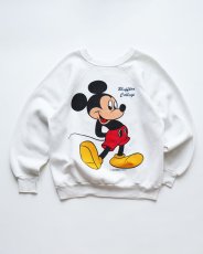 画像1: 〜90's UNKNOWN BRAND "MICKEY" PRINT CREW NECK SWEAT "Bluffton College" (1)