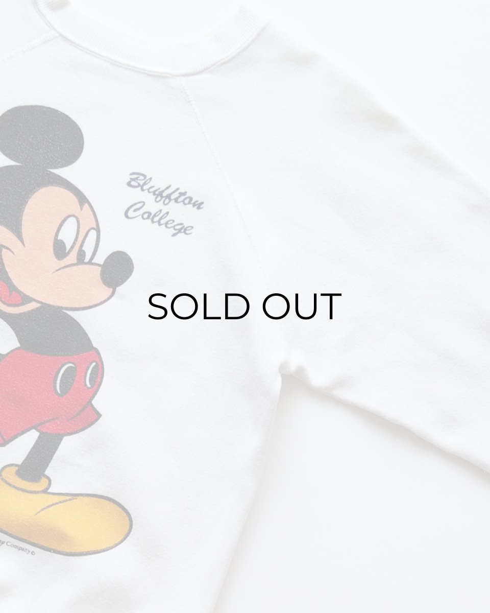 画像3: 〜90's UNKNOWN BRAND "MICKEY" PRINT CREW NECK SWEAT "Bluffton College" (3)
