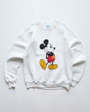 画像1: 〜80's Disney CHARACTER FASHIONS "MICKEY" PRINT CREW NECK SWEAT "MADE IN USA" (1)