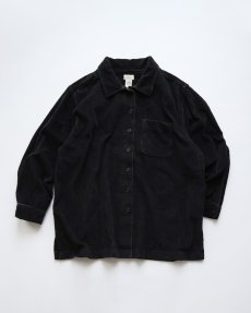 画像1: L.L. Bean BLACK COTTON WIDE WALE CORDUROY BOX SHIRT (1)