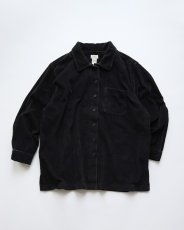 画像1: L.L. Bean BLACK COTTON WIDE WALE CORDUROY BOX SHIRT (1)
