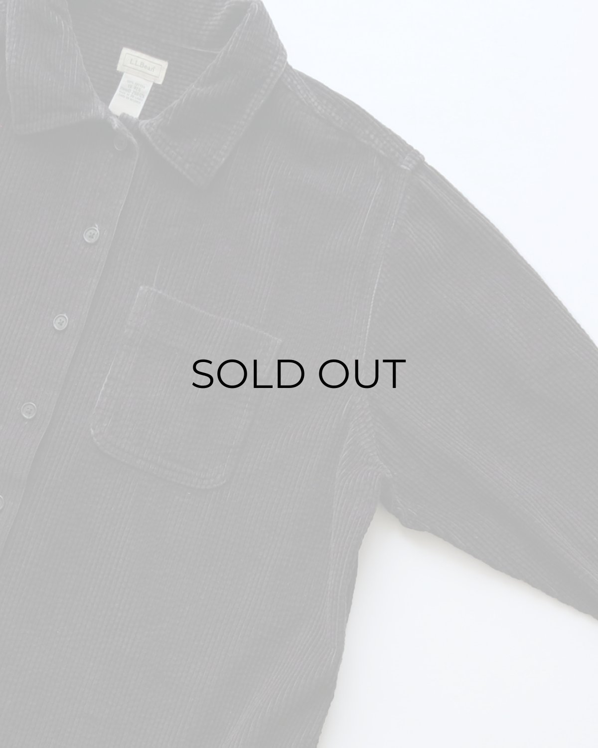 画像3: L.L. Bean BLACK COTTON WIDE WALE CORDUROY BOX SHIRT (3)