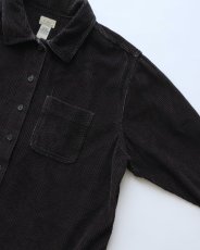 画像3: L.L. Bean BLACK COTTON WIDE WALE CORDUROY BOX SHIRT (3)