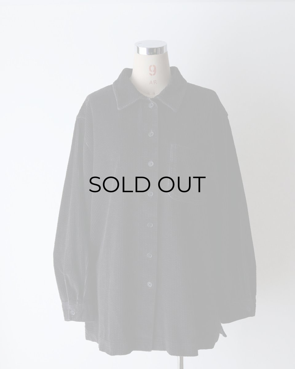 画像10: L.L. Bean BLACK COTTON WIDE WALE CORDUROY BOX SHIRT (10)