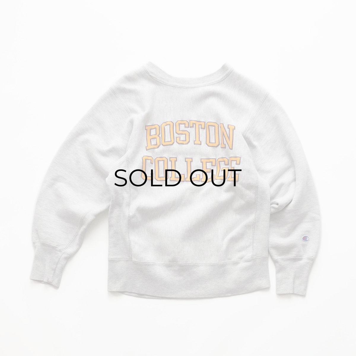 画像1: 80's Champion "REVERSE WEAVE" PRINT CREW NECK SWEAT "BOSTON COLLEGE" (1)