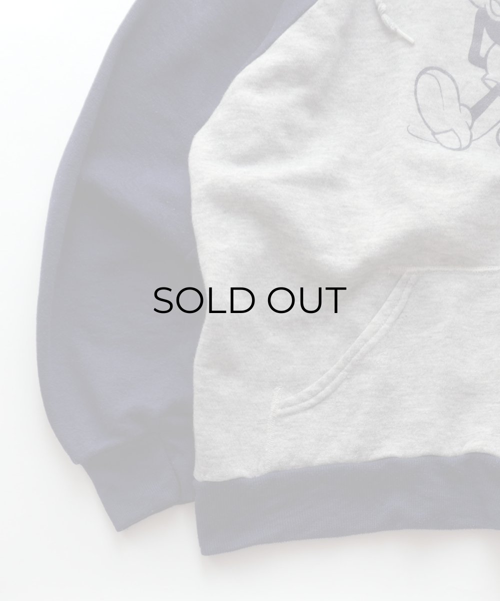 画像4: 80's Disney CASUALS "MICKEY" PRINT 2-TONE SWEAT PULLOVER PARKA (4)