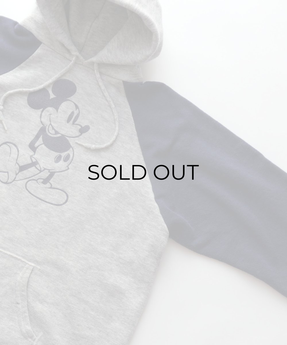 画像3: 80's Disney CASUALS "MICKEY" PRINT 2-TONE SWEAT PULLOVER PARKA (3)