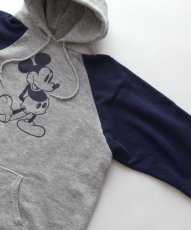 画像3: 80's Disney CASUALS "MICKEY" PRINT 2-TONE SWEAT PULLOVER PARKA (3)