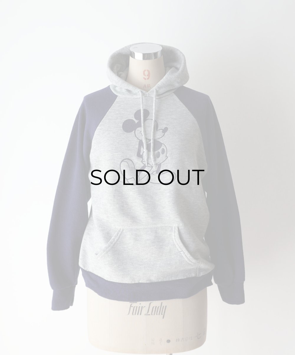 画像10: 80's Disney CASUALS "MICKEY" PRINT 2-TONE SWEAT PULLOVER PARKA (10)