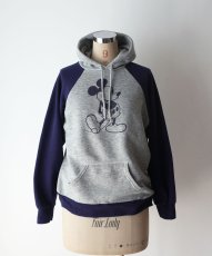 画像10: 80's Disney CASUALS "MICKEY" PRINT 2-TONE SWEAT PULLOVER PARKA (10)