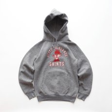 画像1: 〜80's DISCUS W-PRINT HEAVYWEIGHT SWEAT PULLOVER PARKA "SCOTT HIGHLANDS SAINTS" "MADE IN USA" "MINT CONDITION" (1)