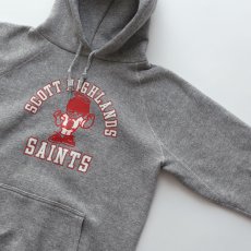画像3: 〜80's DISCUS W-PRINT HEAVYWEIGHT SWEAT PULLOVER PARKA "SCOTT HIGHLANDS SAINTS" "MADE IN USA" "MINT CONDITION" (3)
