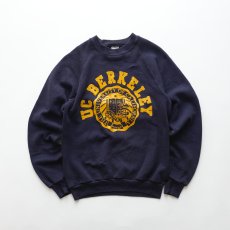 画像1: 〜90's JERZEES PRINT CREW NECK SWEAT "UC BERKELEY" "MADE IN USA" (1)