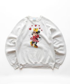 画像1: 80's Disney CHARACTER FASHIONS "Minnie" PRINT CREW NECK SWEAT "MADE IN USA" (1)