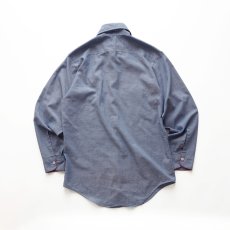 画像2: 70's BIG MAC COTTON POLYESTER CHAMBRAY HAND EMBROIDERED CUSTOM SHIRT (2)
