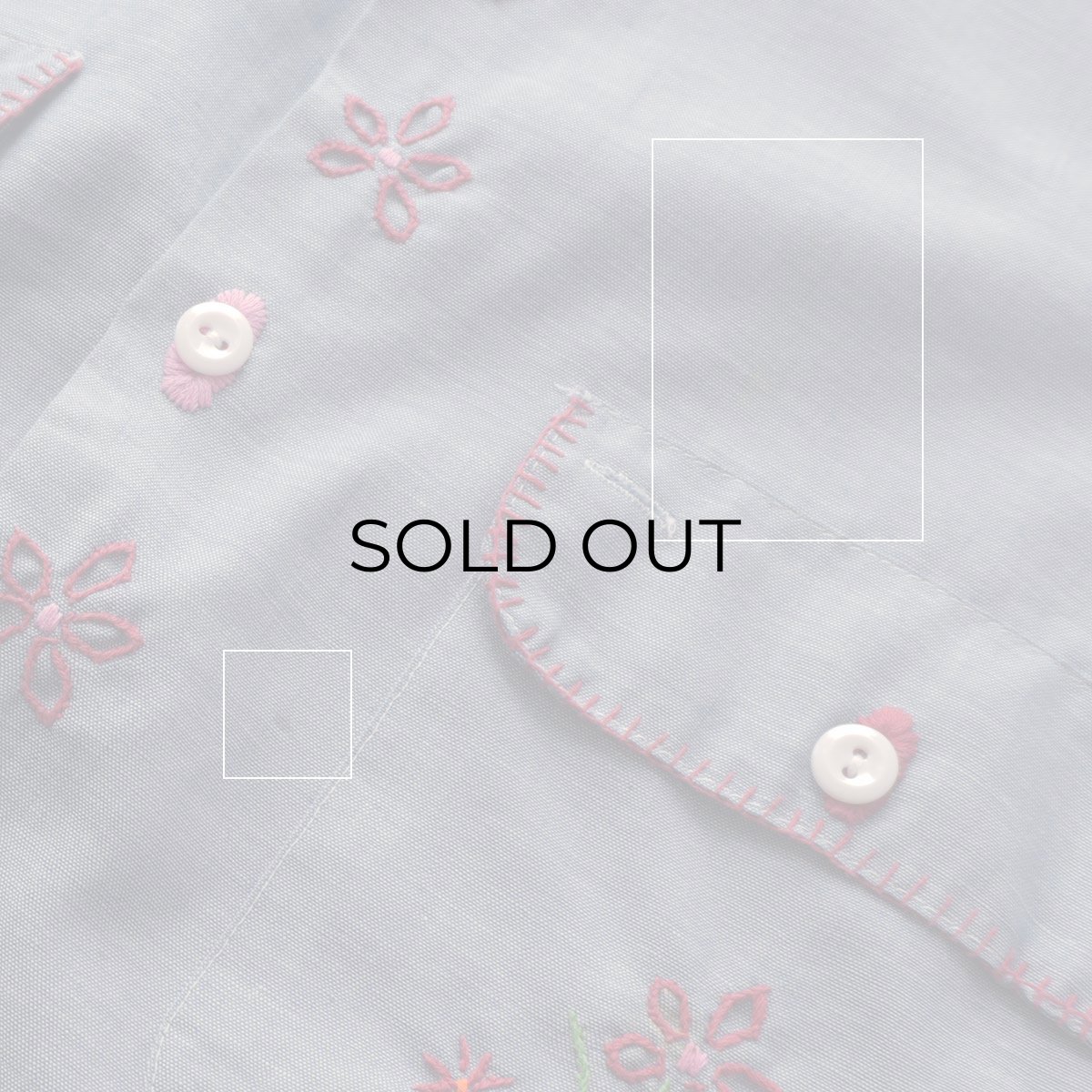 画像10: 70's BIG MAC COTTON POLYESTER CHAMBRAY HAND EMBROIDERED CUSTOM SHIRT (10)
