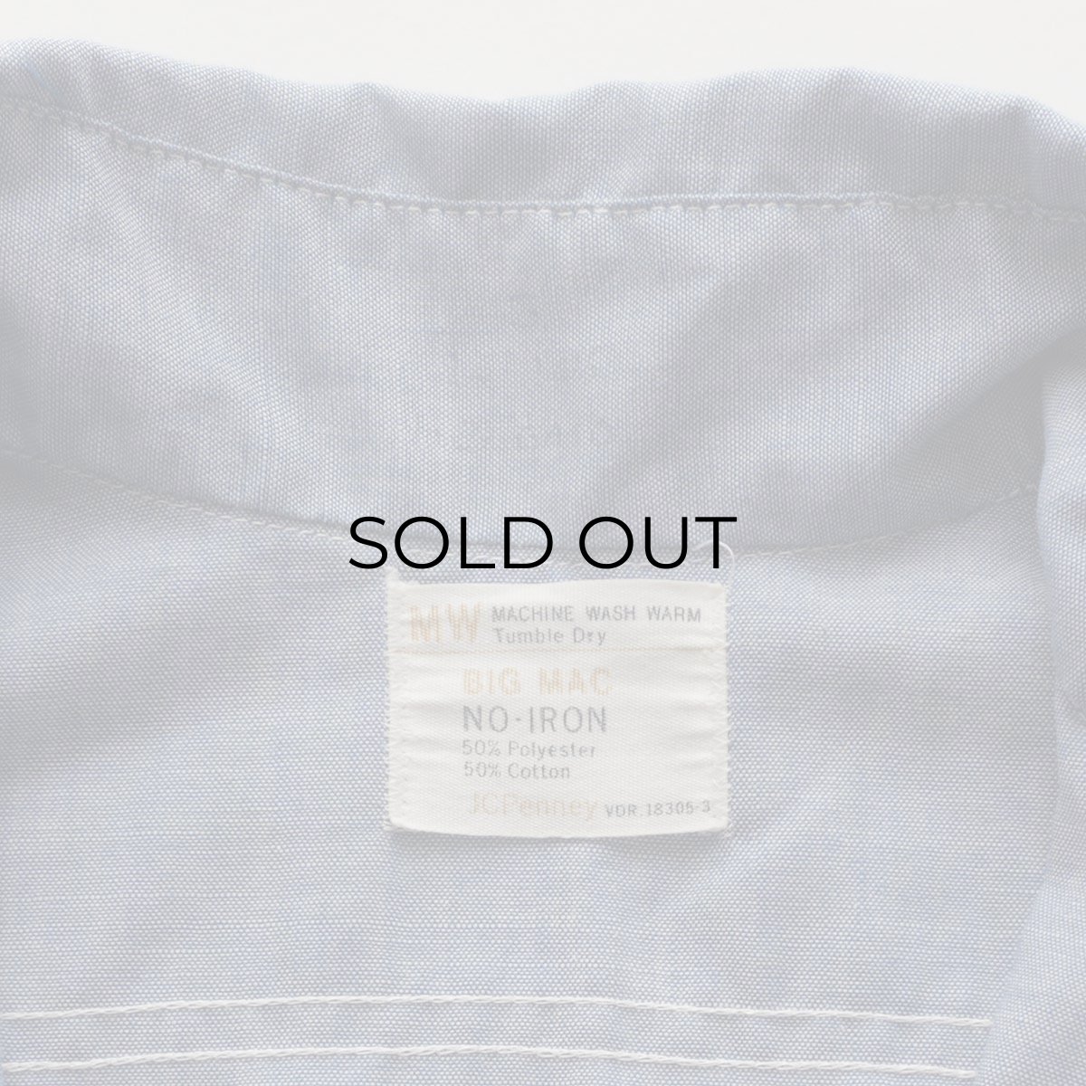 画像7: 70's BIG MAC COTTON POLYESTER CHAMBRAY HAND EMBROIDERED CUSTOM SHIRT (7)