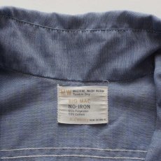 画像7: 70's BIG MAC COTTON POLYESTER CHAMBRAY HAND EMBROIDERED CUSTOM SHIRT (7)