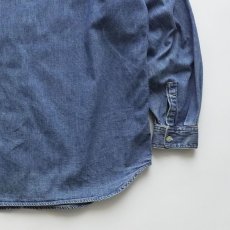 画像6: 90's LAUREN RALPH LAUREN COTTON DENIM PLEATED BOSOM SHIRT (6)