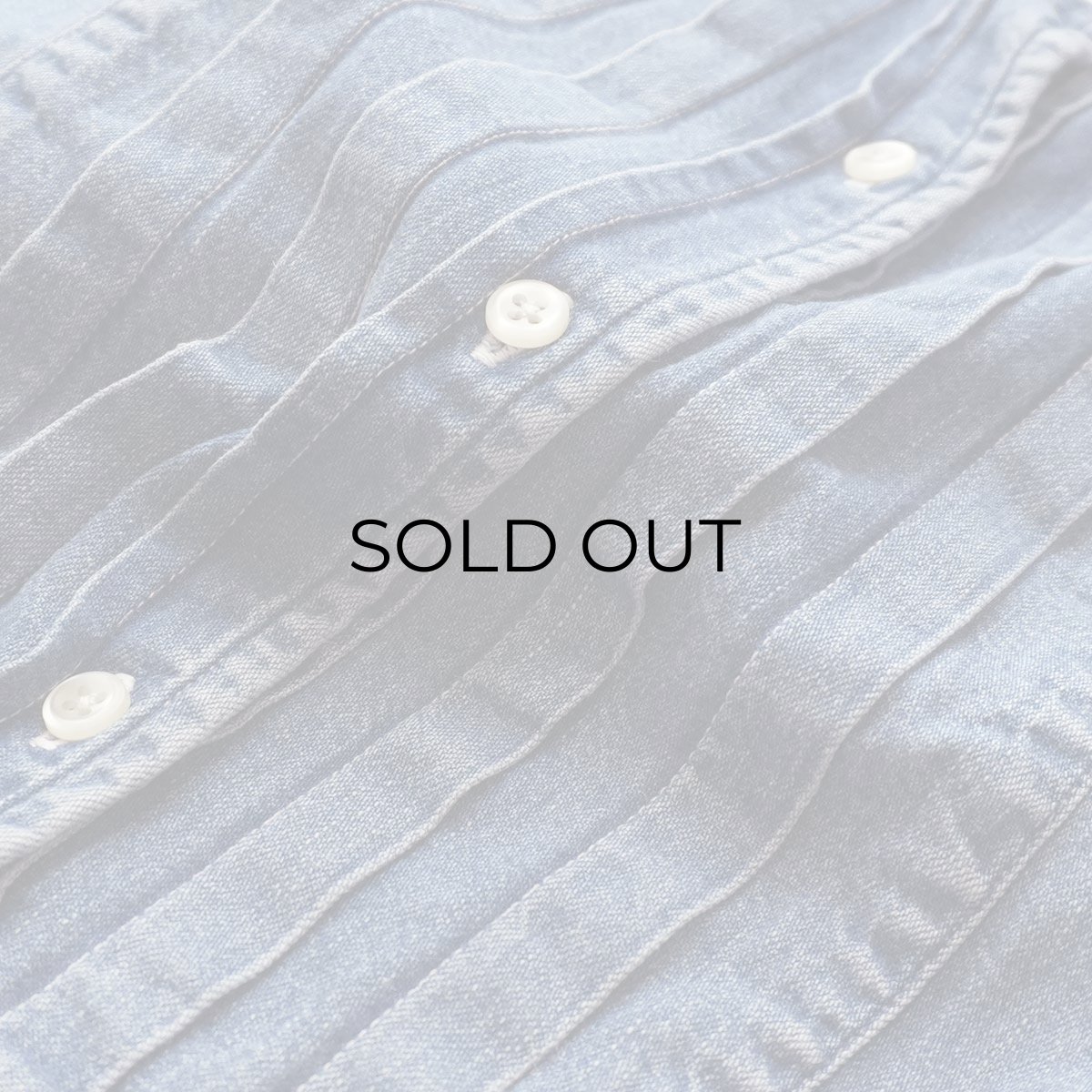 画像9: 90's LAUREN RALPH LAUREN COTTON DENIM PLEATED BOSOM SHIRT (9)