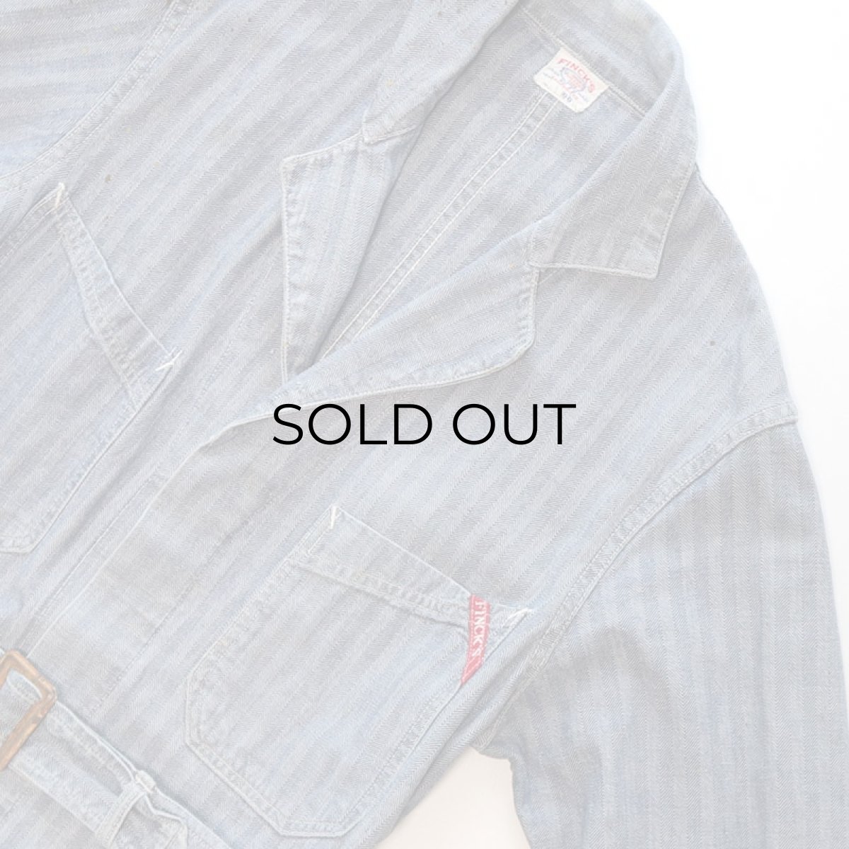 画像3: 40's FINCK'S COTTON HERRINGBONE TWILL SHOP COAT (3)