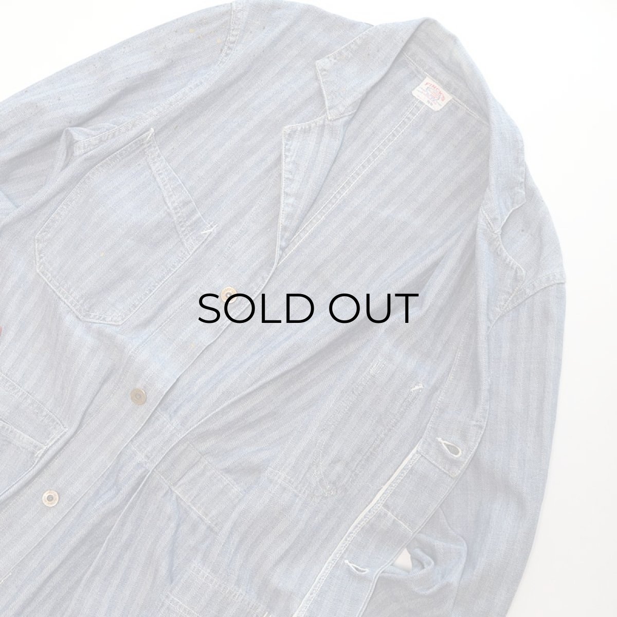 画像4: 40's FINCK'S COTTON HERRINGBONE TWILL SHOP COAT (4)