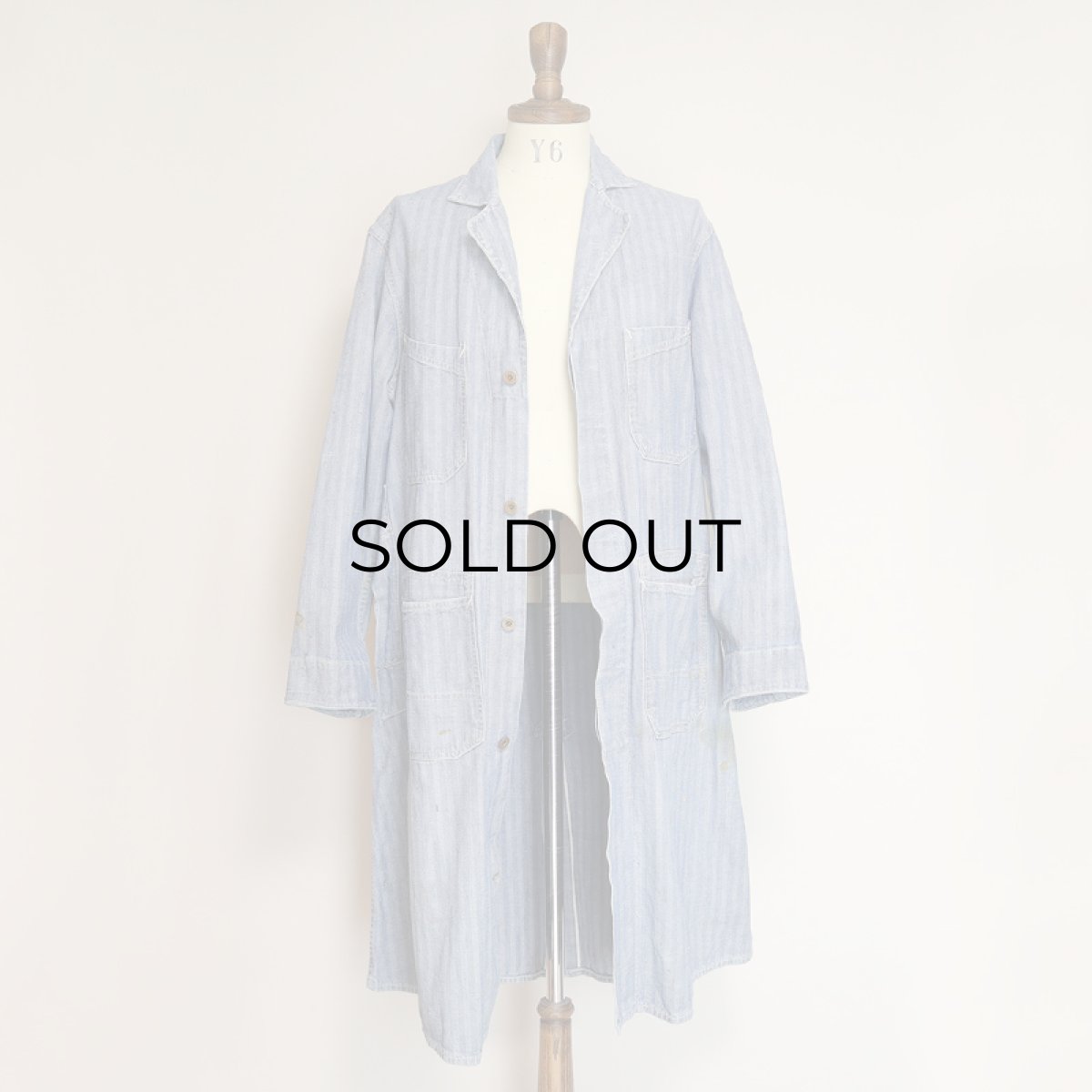 画像19: 40's FINCK'S COTTON HERRINGBONE TWILL SHOP COAT (19)