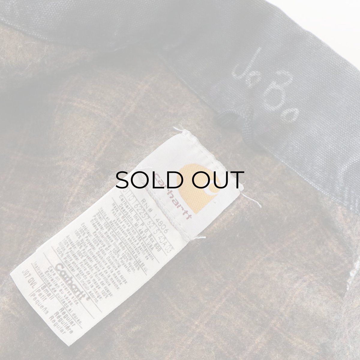 画像11: Carhartt "DETROIT JACKET" COTTON DUCK CHECK LINING ZIP WORK JACKET (11)