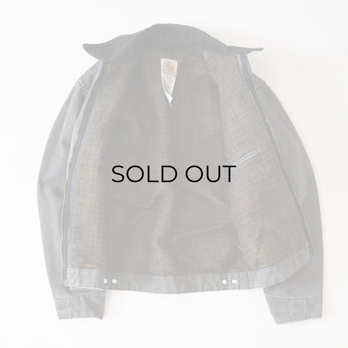 画像2: Carhartt "DETROIT JACKET" COTTON DUCK CHECK LINING ZIP WORK JACKET (2)