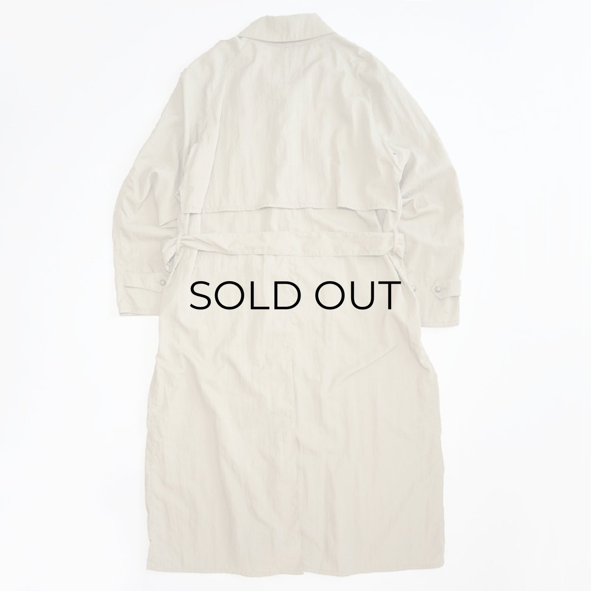 画像2: 〜80's BANANA REPUBLIC NYLON SINGLE BREASTED TRENCH COAT (2)